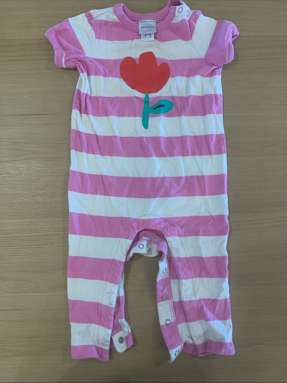 Hanna Andersson romper with tulip *100% Cotton*